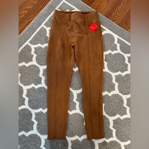 SPANX Faux Suede Leggings size large NWT